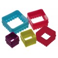 Kitchen Craft Square Five Piece Cookie Cutter Set Kitchen Craft Square Five Piece Cookie Cutter Set
